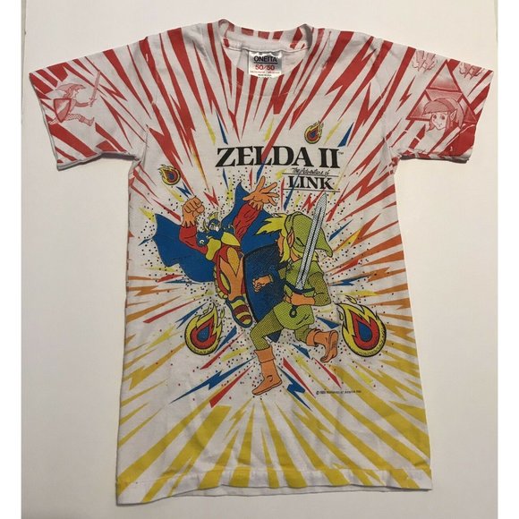 Vintage 80's 1989 Zelda II The Adventure of Link KIDS Medium 10-12 T Shirt